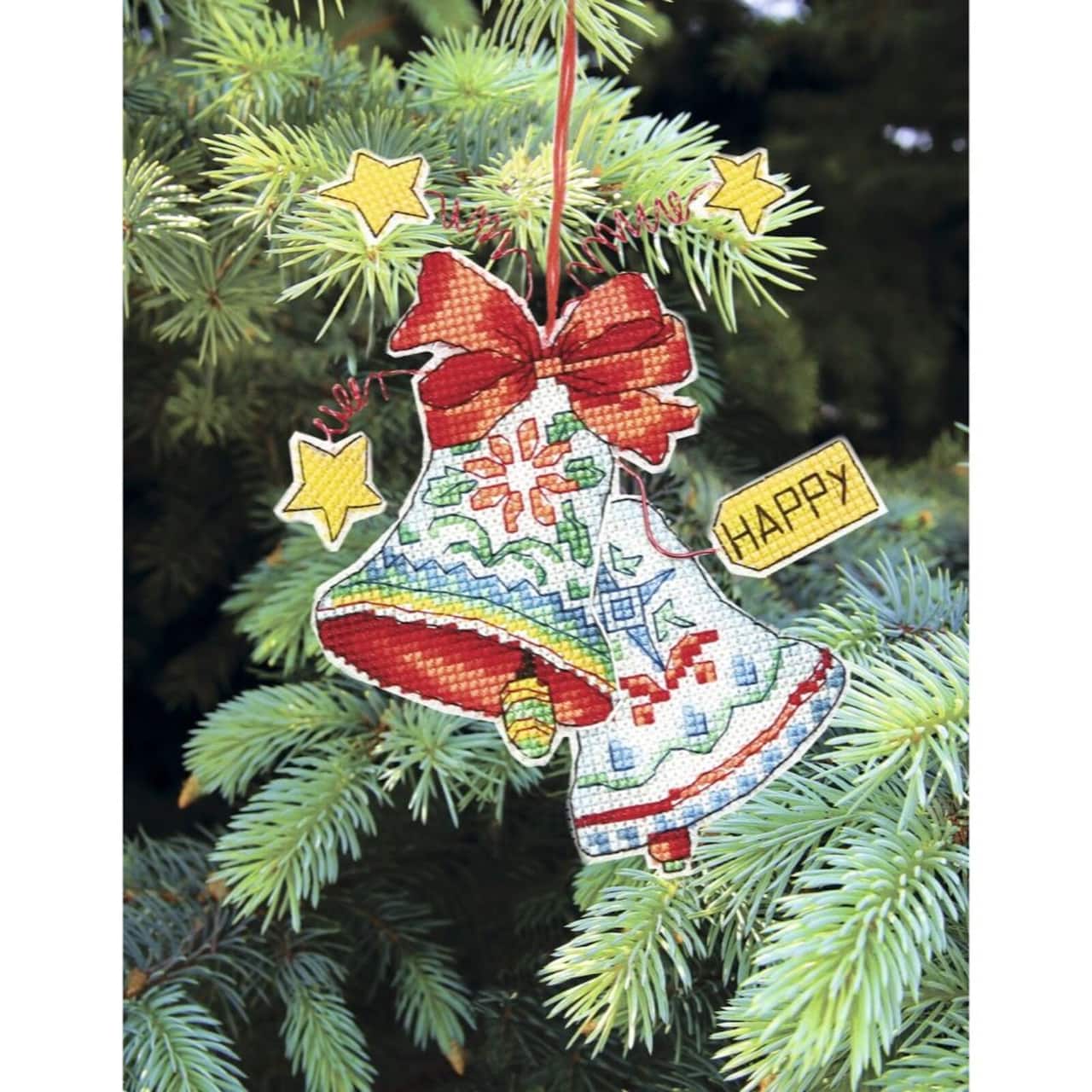 Crystal Art Christmas Tree Toy Plastic Canvas Counted Cross Stitch Kit Set Of Pictures Christmas Toys